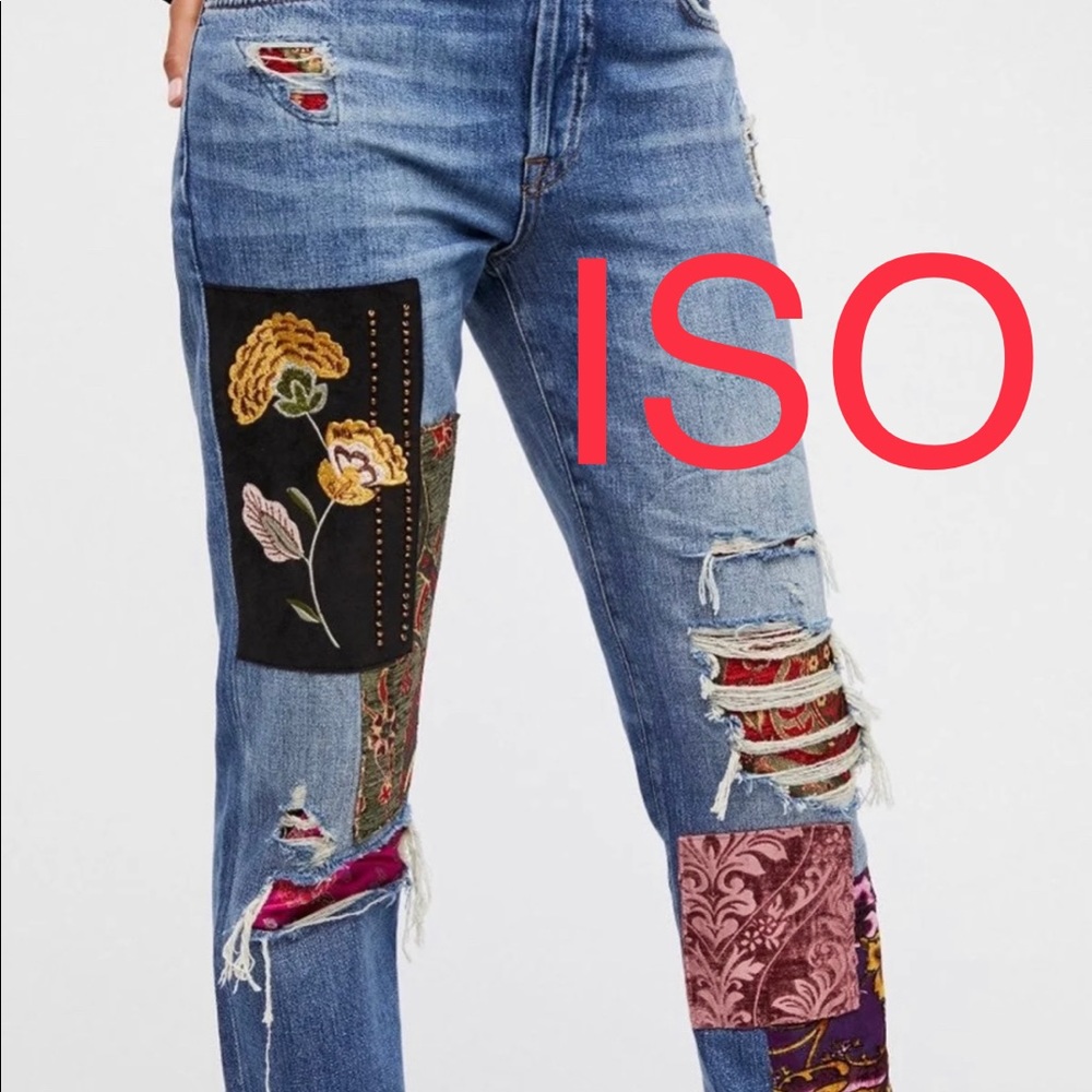 Free People We The Free Luxe Embellished Jeans
